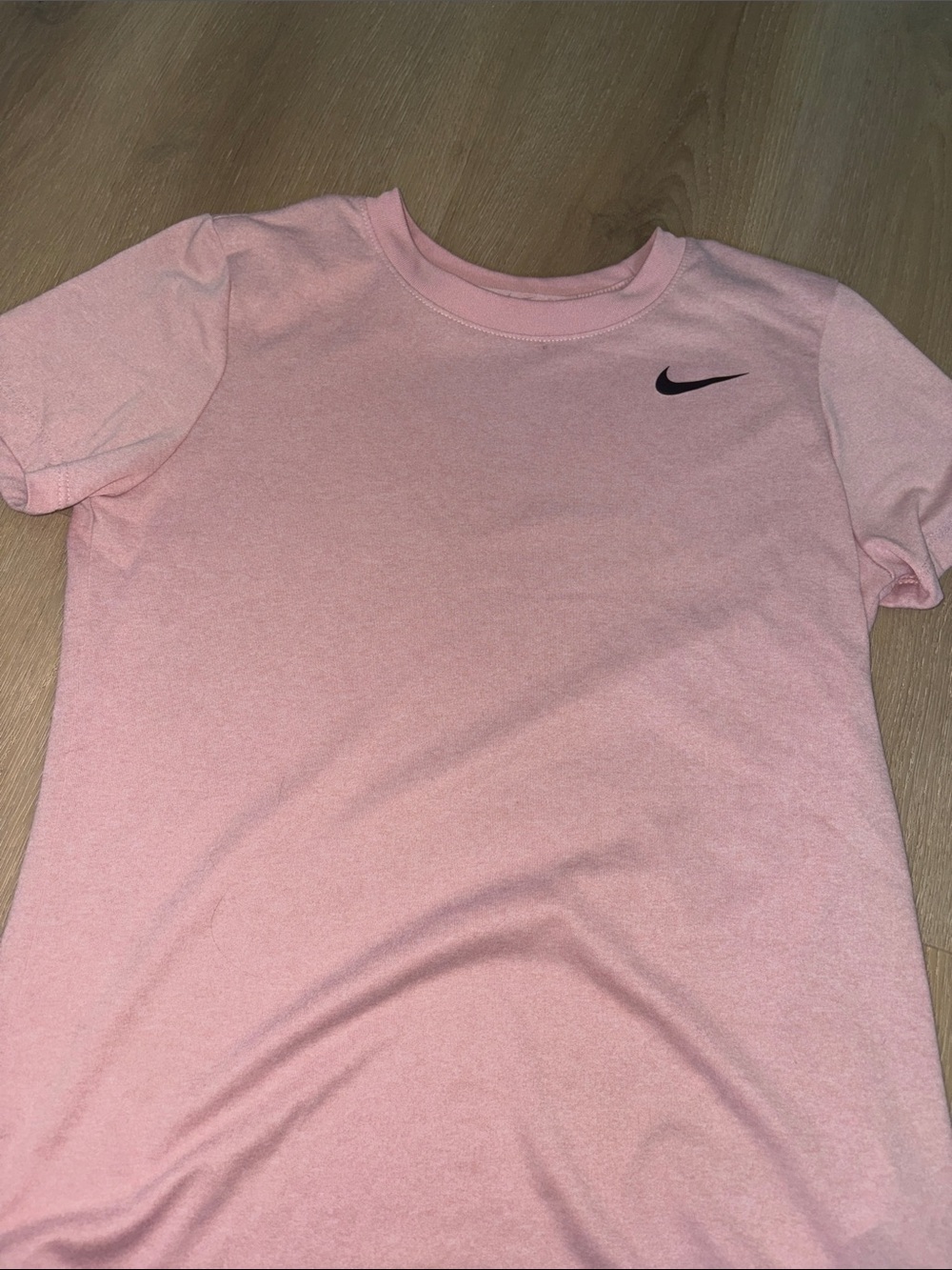 Nike Pink Crew Tee with Black Swoosh Logo
